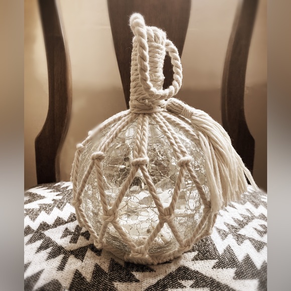 Crackle Glass Lantern - Picture 4 of 5